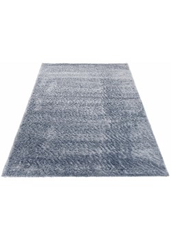 Prostokątny niebieski dywan shaggy - Undo 3X ze sklepu Edinos.pl w kategorii Dywany - zdjęcie 172343743
