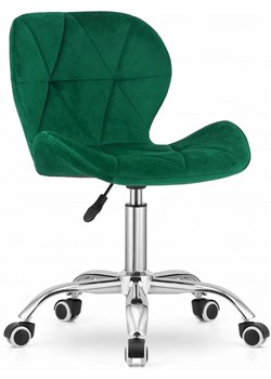 Zielony aksamitny pikowany fotel biurowy - Renes 4X ze sklepu Edinos.pl w kategorii Krzesła biurowe - zdjęcie 172343980