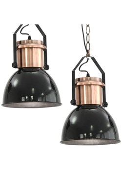 Czarna lampa wisząca w stylu loftowym 2 sztuki - EX156-Nilos ze sklepu Edinos.pl w kategorii Lampy wiszące - zdjęcie 172344024