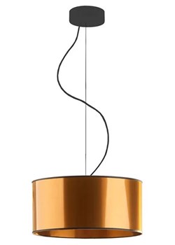 Miedziany żyrandol z okrągłym abażurem 30 cm - EX853-Hajfun ze sklepu Edinos.pl w kategorii Lampy wiszące - zdjęcie 172344093