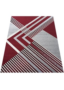 Czerwono-szary prostokątny dywan - Fakir ze sklepu Edinos.pl w kategorii Dywany - zdjęcie 172344304