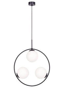 Metalowa lampa wisząca okrąg z białymi kloszami - A201-Anoba ze sklepu Edinos.pl w kategorii Lampy wiszące - zdjęcie 172344442