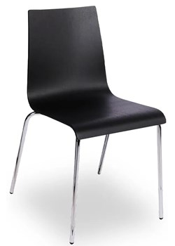 Nowoczesne krzesło konferencyjne czarny + chrom - Gixo 3X ze sklepu Edinos.pl w kategorii Krzesła - zdjęcie 172345361