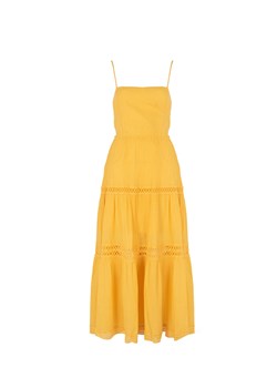 Guess Sukienka "Lace Up" | W3GK45WEID0 | Kobieta | Żółty ze sklepu ubierzsie.com w kategorii Sukienki - zdjęcie 172346284