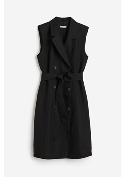 H & M - Sukienka z wiązanym paskiem - Czarny ze sklepu H&M w kategorii Sukienki - zdjęcie 172346374