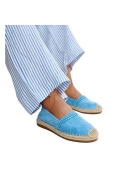 Niebieskie espadryle z cyrkoniami Abia ze sklepu ButyModne.pl w kategorii Espadryle damskie - zdjęcie 172346490