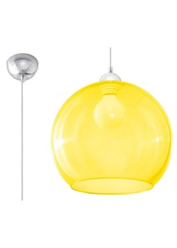 Szklana lampa wisząca kula LED E830-Bals - żółty ze sklepu Edinos.pl w kategorii Lampy wiszące - zdjęcie 172347742