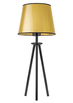 Złota lampka nocna z abażurem - EX925-Bergec ze sklepu Edinos.pl w kategorii Lampy stołowe - zdjęcie 172347953