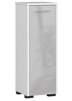 Klasyczny regał łazienkowy biały + metalik połysk - Lireno 4X ze sklepu Edinos.pl w kategorii Szafki i regały łazienkowe - zdjęcie 172348201