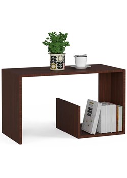 Minimalistyczny stolik kawowy z półką  wenge - Roster ze sklepu Edinos.pl w kategorii Stoliki kawowe - zdjęcie 172348214