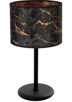 Czarna lampka nocna w marmurkowe wzory - S628-Torsa ze sklepu Edinos.pl w kategorii Lampy stołowe - zdjęcie 172348330