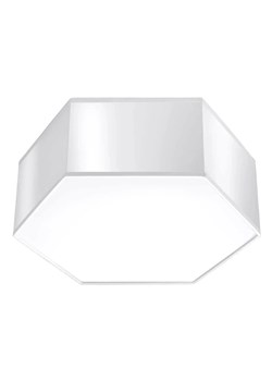 Biały nowoczesny plafon sześciokąt 11,5 cm - S747-Kalma ze sklepu Edinos.pl w kategorii Lampy sufitowe - zdjęcie 172348361