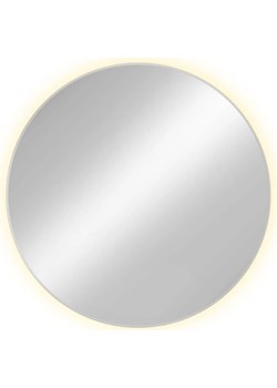 Białe okrągłe lustro z podświetleniem led - Krega 6 rozmiarów ze sklepu Edinos.pl w kategorii Lustra - zdjęcie 172348510