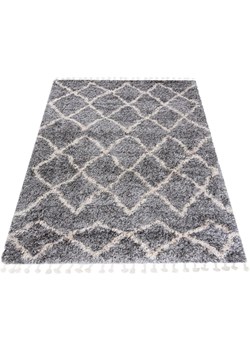 Szary dywan włochacz z frędzlami - Nikari 10X ze sklepu Edinos.pl w kategorii Dywany - zdjęcie 172348560