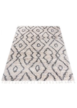 Kremowy dywan shaggy w azteckie wzory - Nikari 7X ze sklepu Edinos.pl w kategorii Dywany - zdjęcie 172348563