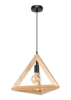 Loftowa lampa wisząca z drewna dębowego - A133-Krigo ze sklepu Edinos.pl w kategorii Lampy wiszące - zdjęcie 172348602