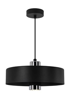 Czarna elegancka lampa z metalowym kloszem - A318-Cesa ze sklepu Edinos.pl w kategorii Lampy wiszące - zdjęcie 172348790