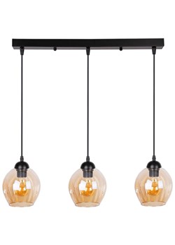 Czarna potrójna lampa wisząca na listwie - 5X Z032 W8-K09 ze sklepu Edinos.pl w kategorii Lampy wiszące - zdjęcie 172348802
