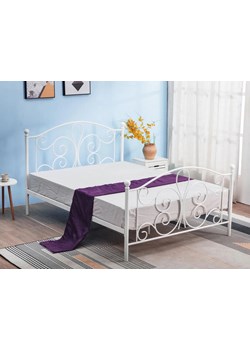 Białe łóżko do sypialni 120x200 cm - Lafio ze sklepu Edinos.pl w kategorii Łóżka i materace - zdjęcie 172348884