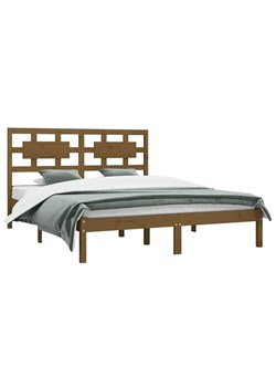 Drewniane łóżko miodowy brąz 120x200 - Satori 4X ze sklepu Edinos.pl w kategorii Łóżka i materace - zdjęcie 172348970