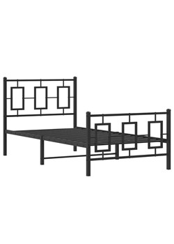 Czarne metalowe łóżko industrialne 100x200cm - Esenrti ze sklepu Edinos.pl w kategorii Łóżka i materace - zdjęcie 172349332