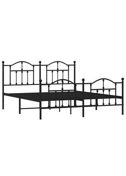 Czarne metalowe łóżko loftowe 140x200cm - Wroxo ze sklepu Edinos.pl w kategorii Łóżka i materace - zdjęcie 172349512