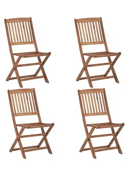 Drewniane krzesła ogrodowe Mandy - 4 szt. ze sklepu Edinos.pl w kategorii Krzesła ogrodowe - zdjęcie 172349692
