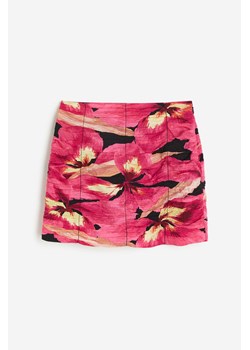 H & M - Drapowana spódnica mini - Różowy ze sklepu H&M w kategorii Spódnice - zdjęcie 172351502