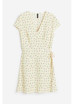 H & M - Kopertowa sukienka z krepy - Żółty ze sklepu H&M w kategorii Sukienki - zdjęcie 172351510