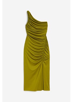 H & M - Drapowana sukienka na jedno ramię - Zielony ze sklepu H&M w kategorii Sukienki - zdjęcie 172351523