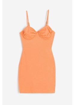 H & M - Dżersejowa sukienka gorsetowa - Pomarańczowy ze sklepu H&M w kategorii Sukienki - zdjęcie 172351582