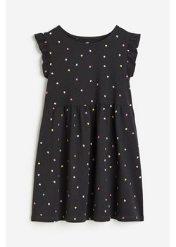 H & M - Sukienka z bawełnianego dżerseju - Szary ze sklepu H&M w kategorii Sukienki dziewczęce - zdjęcie 172351601