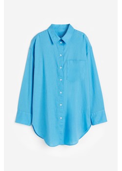 H & M - Koszula z domieszką lnu - Niebieski ze sklepu H&M w kategorii Koszule damskie - zdjęcie 172351613
