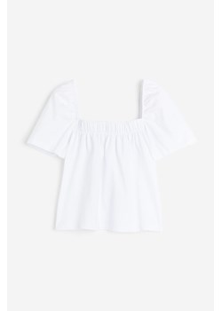 H & M - Top z dekoltem karo - Biały ze sklepu H&M w kategorii Bluzki damskie - zdjęcie 172351624
