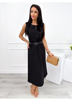 Czarna Sukienka z Kieszeniami ze sklepu ModnaKiecka.pl w kategorii Sukienki - zdjęcie 172351890