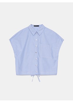 Mohito - Wzorzysta koszula z wiązaniem - błękitny ze sklepu Mohito w kategorii Koszule damskie - zdjęcie 172352660