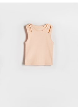 Reserved - Top z wycięciami - jasnopomarańczowy ze sklepu Reserved w kategorii Bluzki dziewczęce - zdjęcie 172352810