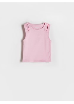 Reserved - Top z wycięciami - różowy ze sklepu Reserved w kategorii Bluzki dziewczęce - zdjęcie 172352813