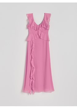 Reserved - Sukienka midi - różowy ze sklepu Reserved w kategorii Sukienki - zdjęcie 172352930