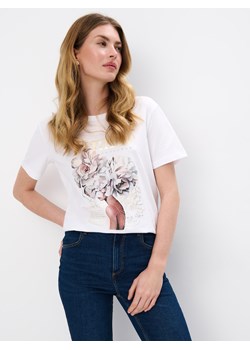Mohito - Koszulka z nadrukiem - biały ze sklepu Mohito w kategorii Bluzki damskie - zdjęcie 172355622