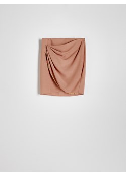 Reserved - Kopertowa spódnica mini - kremowy ze sklepu Reserved w kategorii Spódnice - zdjęcie 172356802