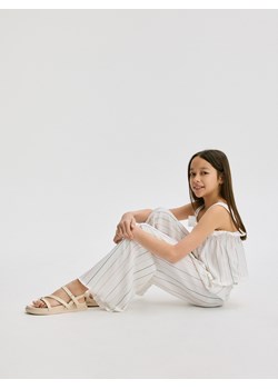 Reserved - Sandały z imitacji skóry - kremowy ze sklepu Reserved w kategorii Sandały dziecięce - zdjęcie 172357113