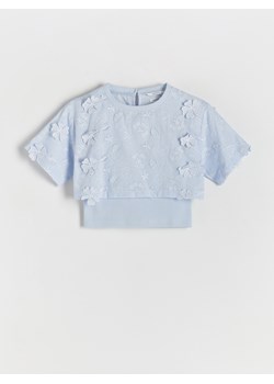 Reserved - Dwuwarstwowa bluzka - jasnoniebieski ze sklepu Reserved w kategorii Bluzki dziewczęce - zdjęcie 172357242