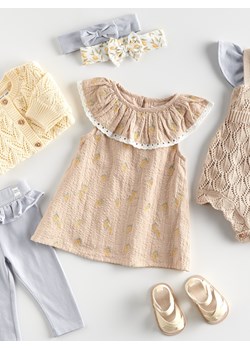 Reserved - Haftowana sukienka - beżowy ze sklepu Reserved w kategorii Sukienki niemowlęce - zdjęcie 172357474