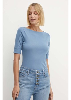 Lauren Ralph Lauren t-shirt damski kolor niebieski ze sklepu ANSWEAR.com w kategorii Bluzki damskie - zdjęcie 172358143