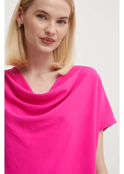 Joseph Ribkoff bluzka damska kolor różowy gładka 241099 ze sklepu ANSWEAR.com w kategorii Bluzki damskie - zdjęcie 172358211