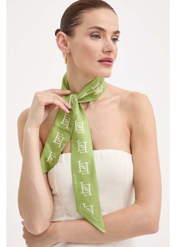 Elisabetta Franchi apaszka jedwabna kolor zielony wzorzysty ze sklepu ANSWEAR.com w kategorii Szaliki i chusty damskie - zdjęcie 172358582