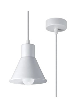 Biała industrialna lampa wisząca - S166-Melvi ze sklepu Edinos.pl w kategorii Lampy wiszące - zdjęcie 172359191