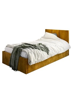 Musztardowe łóżko welwetowe Barnet 6X - 3 rozmiary ze sklepu Edinos.pl w kategorii Łóżka i materace - zdjęcie 172359883