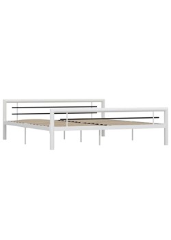 Białe metalowe łóżko 160 x 200 cm - Hegrix ze sklepu Edinos.pl w kategorii Łóżka i materace - zdjęcie 172359892